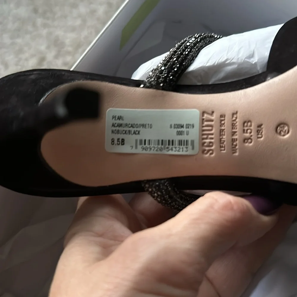 Shultz mules 3.3 inch heel. New in box never worn - Picture 5 of 5